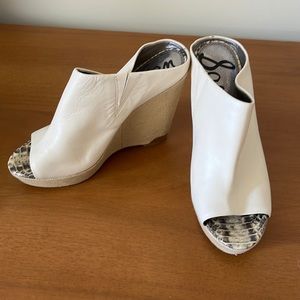 Sam Edelman cream wedges —7.5